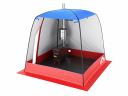 Мобильная баня-палатка МОРЖ c 2-мя окнами сине-красный в Сургуте