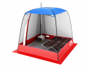 Мобильная баня-палатка МОРЖ c 2-мя окнами сине-красный в Сургуте