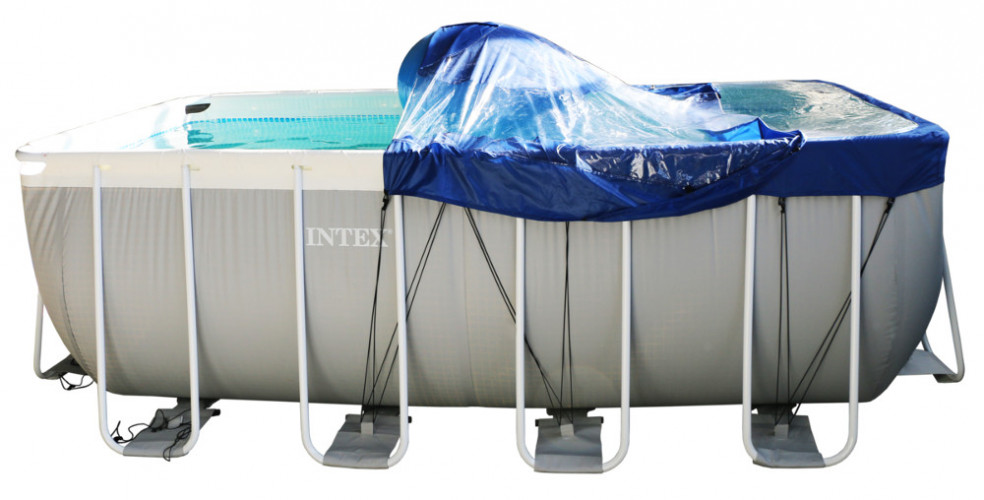 Тент для прямоугольного бассейна Intex/Bestway с надувной подушкой "Фиеста" в Сургуте