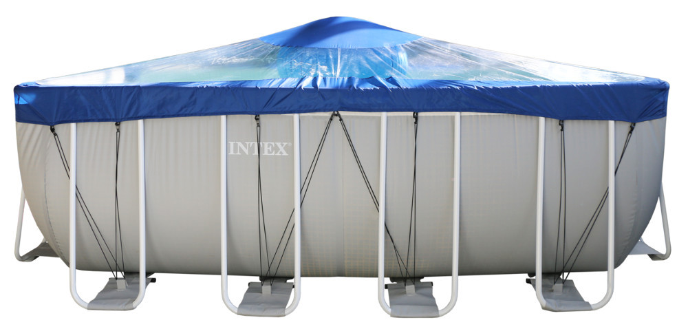 Тент для прямоугольного бассейна Intex/Bestway с надувной подушкой "Фиеста" в Сургуте