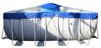 Тент для прямоугольного бассейна Intex/Bestway с надувной подушкой "Фиеста" в Сургуте