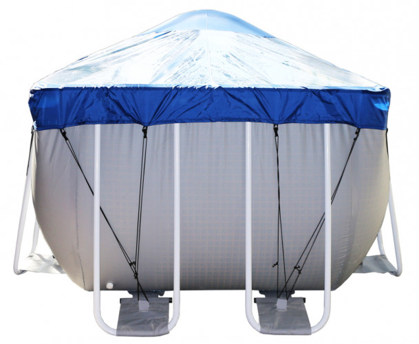 Тент для прямоугольного бассейна Intex/Bestway с надувной подушкой "Фиеста" в Сургуте