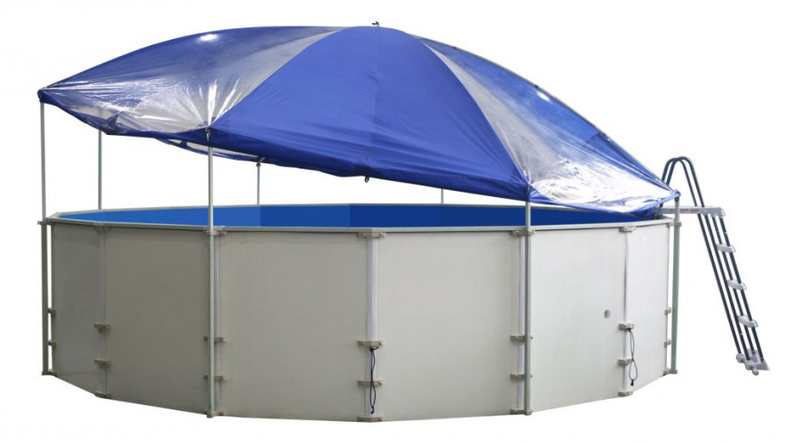 Подъемный тент-навес для бассейна "Фиеста" в Сургуте