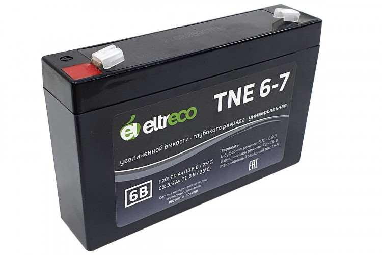 Тяговый аккумулятор Eltreco TNE6-7 (6V7A/H C20) в Сургуте