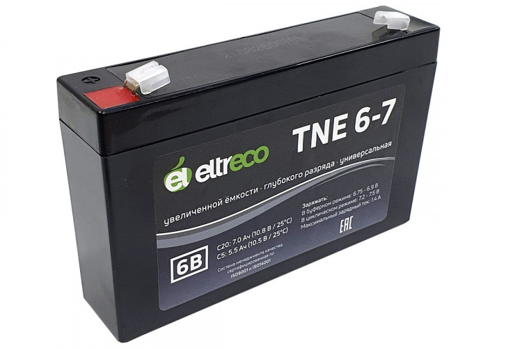 Тяговый аккумулятор Eltreco TNE6-7 (6V7A/H C20) в Сургуте