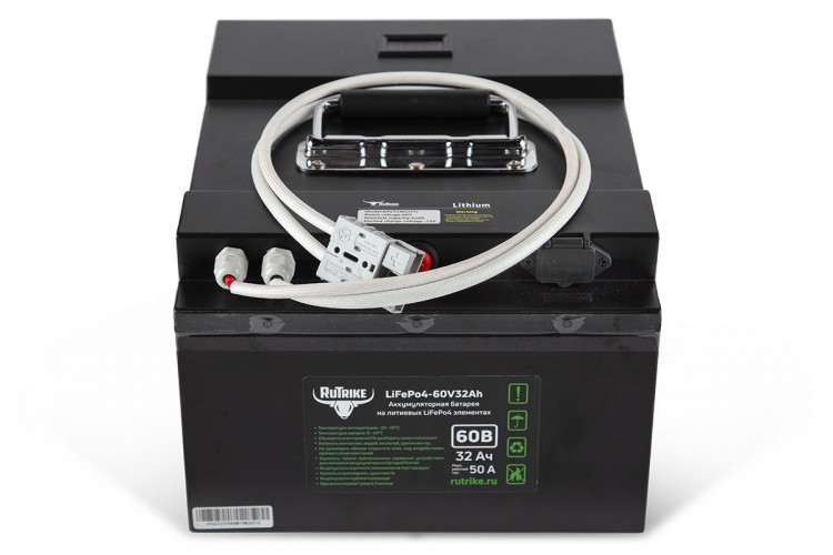 Тяговый железо-фосфатный аккумулятор RuTrike LiFePO4 60V32Ah (50А) в Сургуте