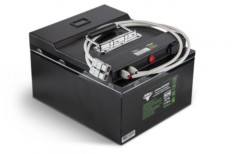 Тяговый железо-фосфатный аккумулятор RuTrike LiFePO4 60V32Ah (50А) в Сургуте