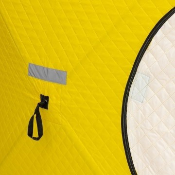 Палатка для рыбалки Helios утепл.Куб 1,5х1,5 желтый/серый в Сургуте