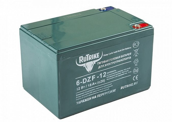 Тяговый гелевый аккумулятор RuTrike 6-DZF-12 (12V12A/H C2) в Сургуте
