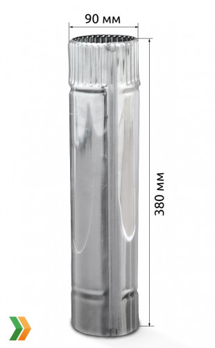 Сегмент трубы дымохода 90 мм. в Сургуте