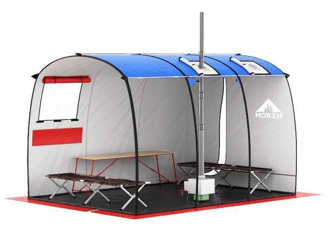 Мобильная баня-палатка МОРЖ Max (Черный) в Сургуте