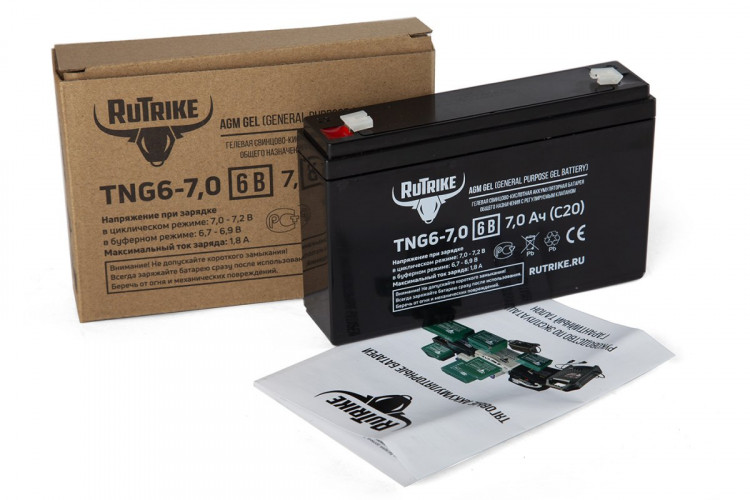 Тяговый гелевый аккумулятор RuTrike TNG 6-7.0 (6V7.0 A/H C20) в Сургуте
