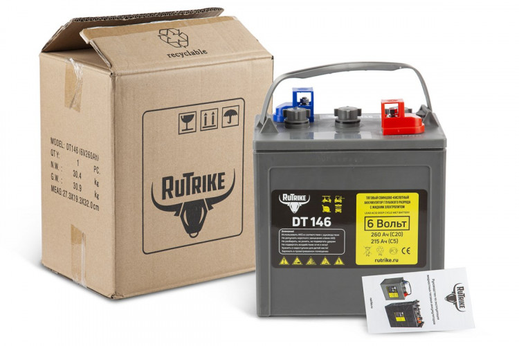 Тяговый аккумулятор RuTrike WET DT146 (T-145) 6V170A/H C3 в Сургуте