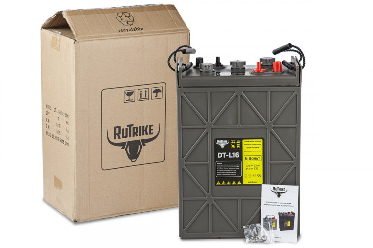 Тяговый аккумулятор RuTrike WET DTL16 (L16H-AC) 6V275A/H C3 в Сургуте