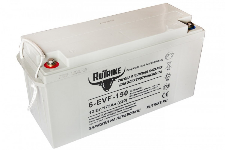 Тяговый гелевый аккумулятор RuTrike 6-EVF-150A (12V150A/H C3) в Сургуте