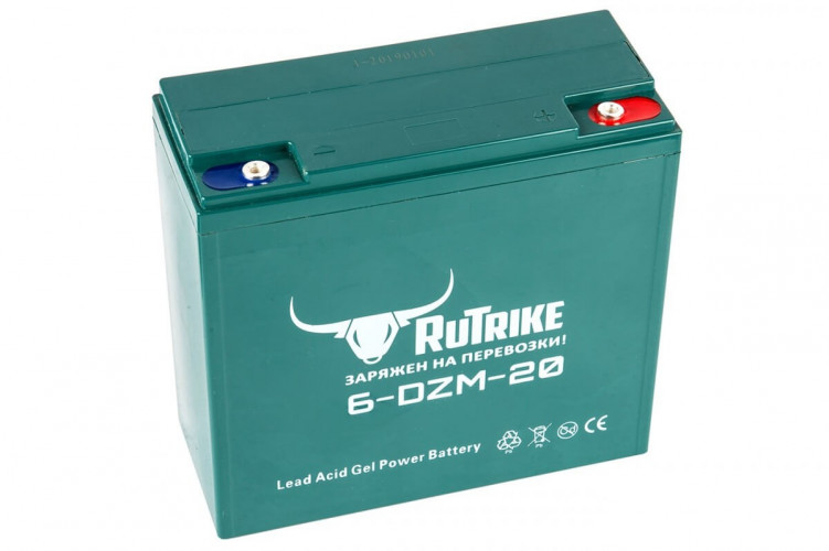 Тяговый гелевый аккумулятор RuTrike 6-DZF-20 (12V20A/H C2) в Сургуте