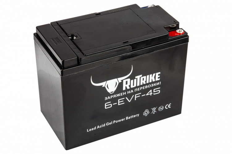 Тяговый гелевый аккумулятор RuTrike 6-EVF-45 (12V45A/H C3) в Сургуте