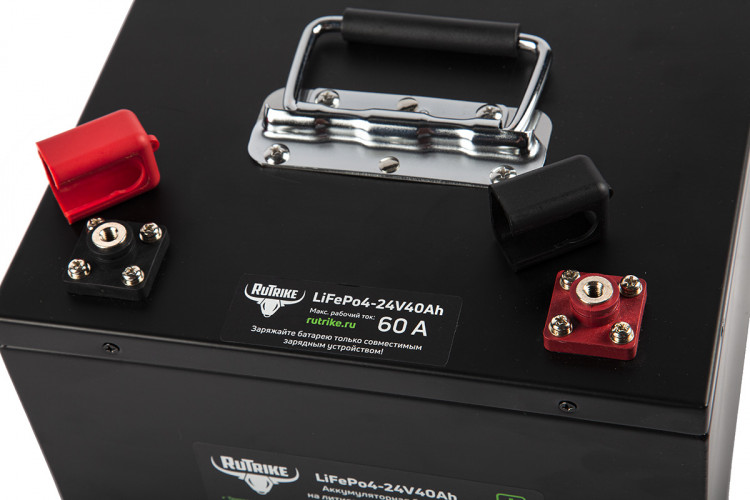 Тяговый железо-фосфатный аккумулятор RuTrike LiFePO4 24V40Ah (60A) в Сургуте