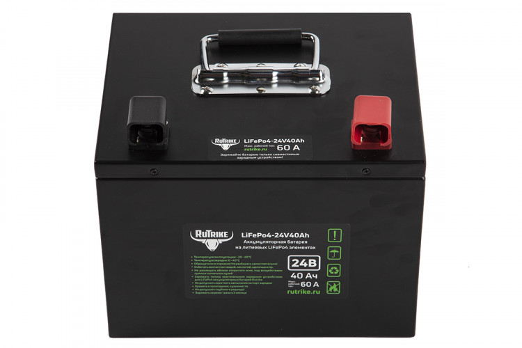 Тяговый железо-фосфатный аккумулятор RuTrike LiFePO4 24V40Ah (60A) в Сургуте