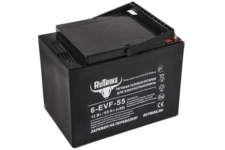 Тяговый гелевый аккумулятор RuTrike 6-EVF-55A (12V55A/H C3) в Сургуте